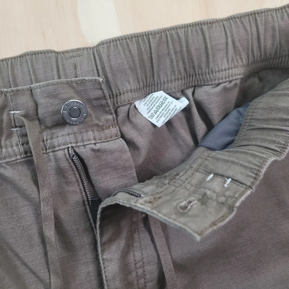 LL Bean Pants Mens M (34) Brown Explorer Ripstop Jogger Casual Outdoor Preppy - Picture 11 of 16